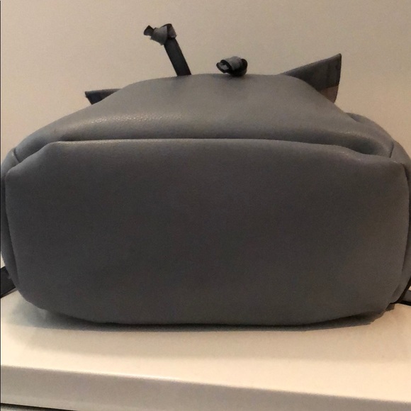 TOPSHOP FAUX LEATHERGREYBLUE BACKPACK - Picture 5 of 7